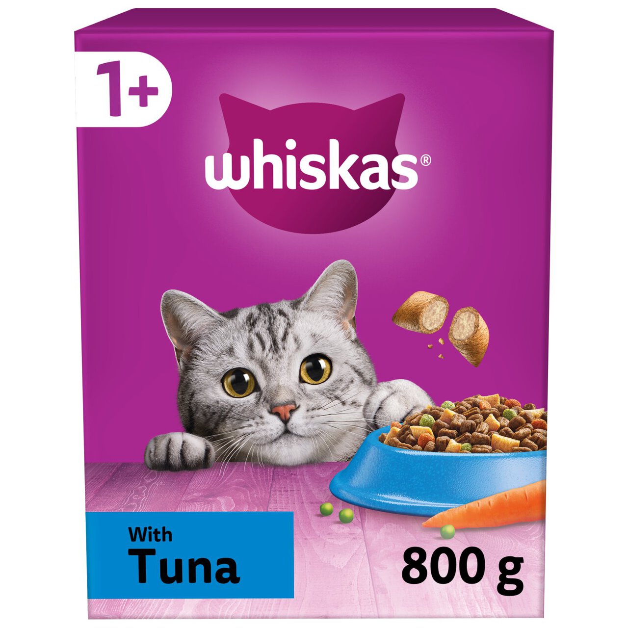 Whiskas 1+ Adult Dry Cat Food with Tuna 800g