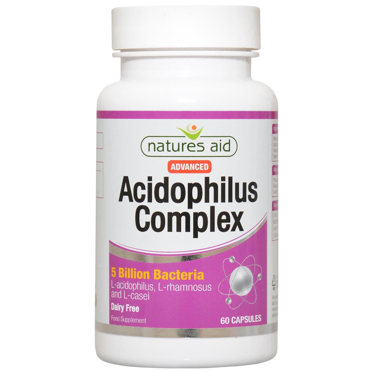 Natures Aid Advanced Acidophilus Complex Supplement Capsules 60 per pack