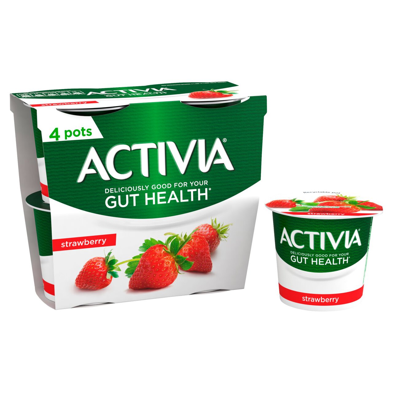 Activia Strawberry Fruit Yoghurt 4 x 115g