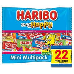 Haribo Share The Happy 22 Treatsize Mini Packs 352g