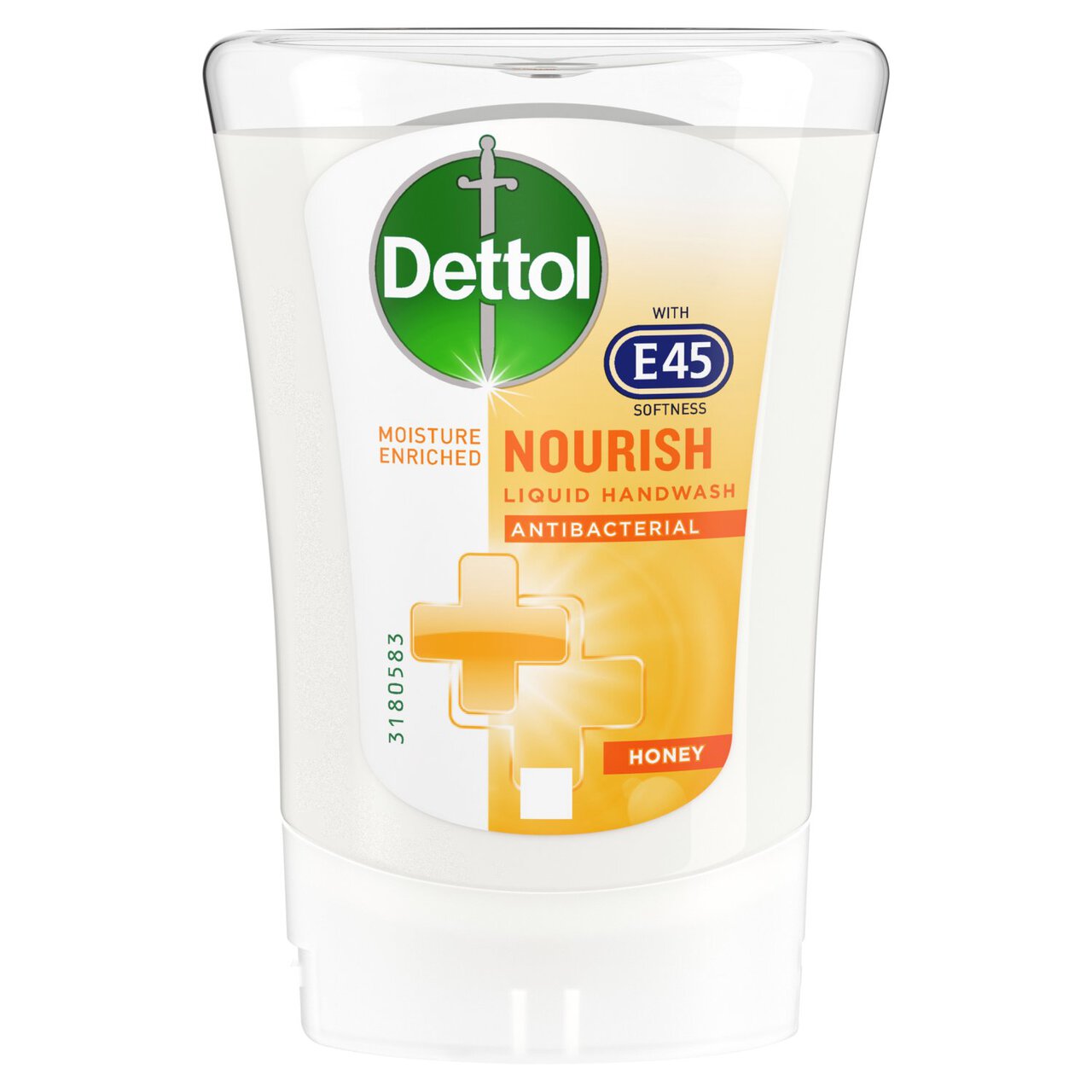 Dettol E45 No-Touch Refill Antibacterial Liquid Handwash Honey 250ml
