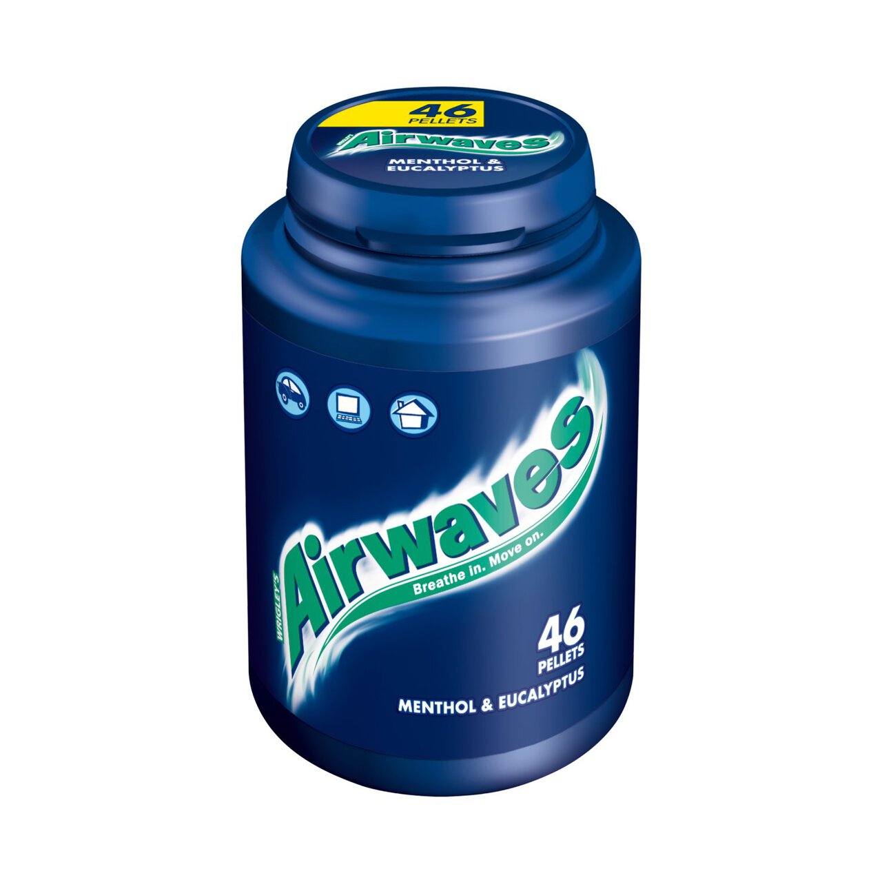 Airwaves Menthol & Eucalyptus Sugar Free Chewing Gum Bottle 46 Pieces 46 per pack