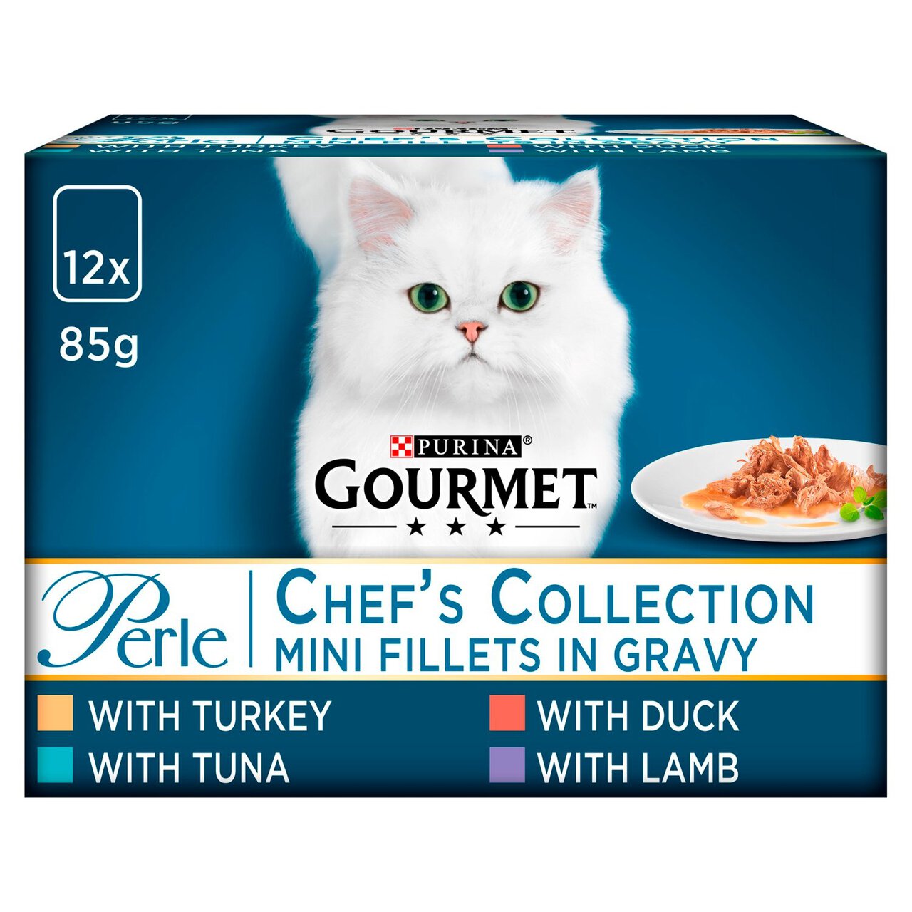 Gourmet Perle Cat Food Chefs Collection Mixed 12 x 85g