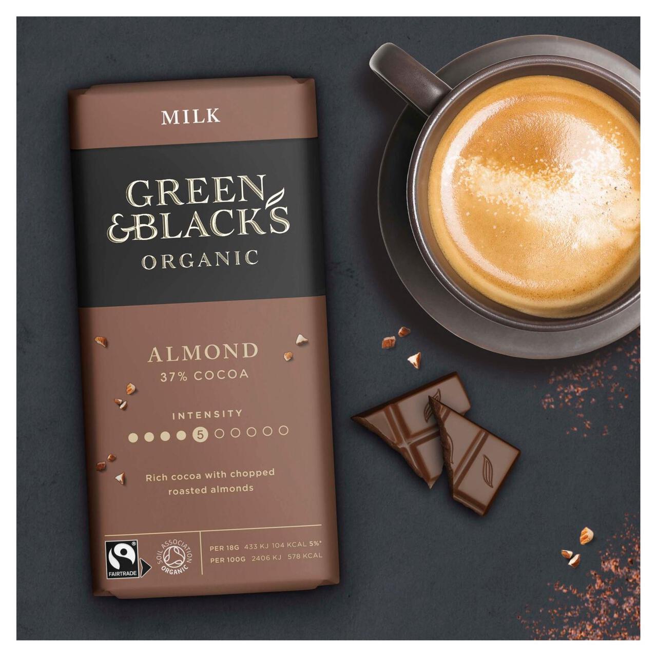 Green & Black's Organic Almond Milk Chocolate Bar 90g