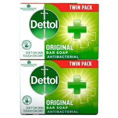 Dettol Antibacterial Bar Soap Original with Moisturising Agents 2 x 100g