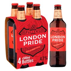 Fuller's London Pride Amber Ale Beer Lager Bottles 4 x 500ml