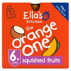 Ella's Kitchen The Orange One Smoothie Multipack Baby Food Pouch 6+ Months 5 x 90g