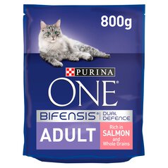 Purina ONE Adult Dry Cat Food Salmon and Wholegrain 800g 800g