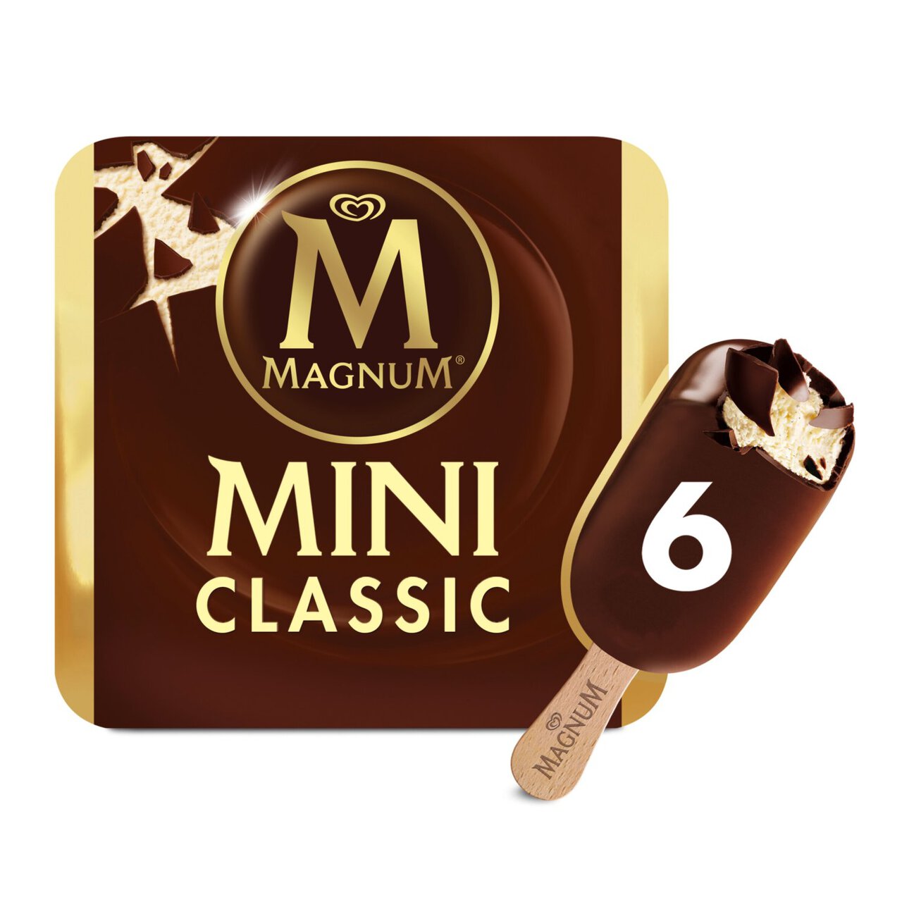 Magnum Mini Classic Ice Cream Lollies 6 x 55ml | Zoom