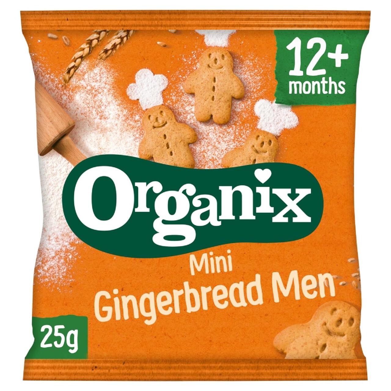 Organix Mini Organic Gingerbread Men, 12 mths+ 25g