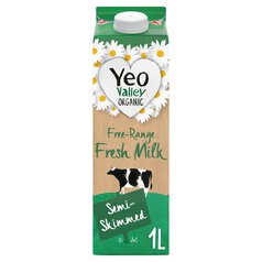 Yeo Valley Organic Fresh Semi Skimmed Milk 1l