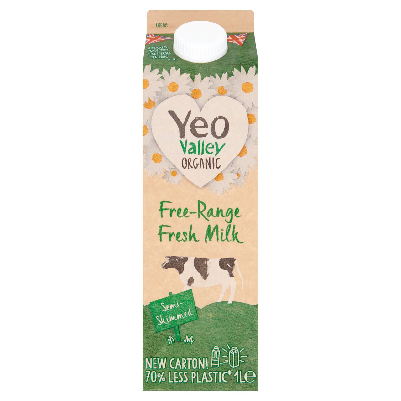 Yeo Valley Organic Semi-Skimmed Milk 1l