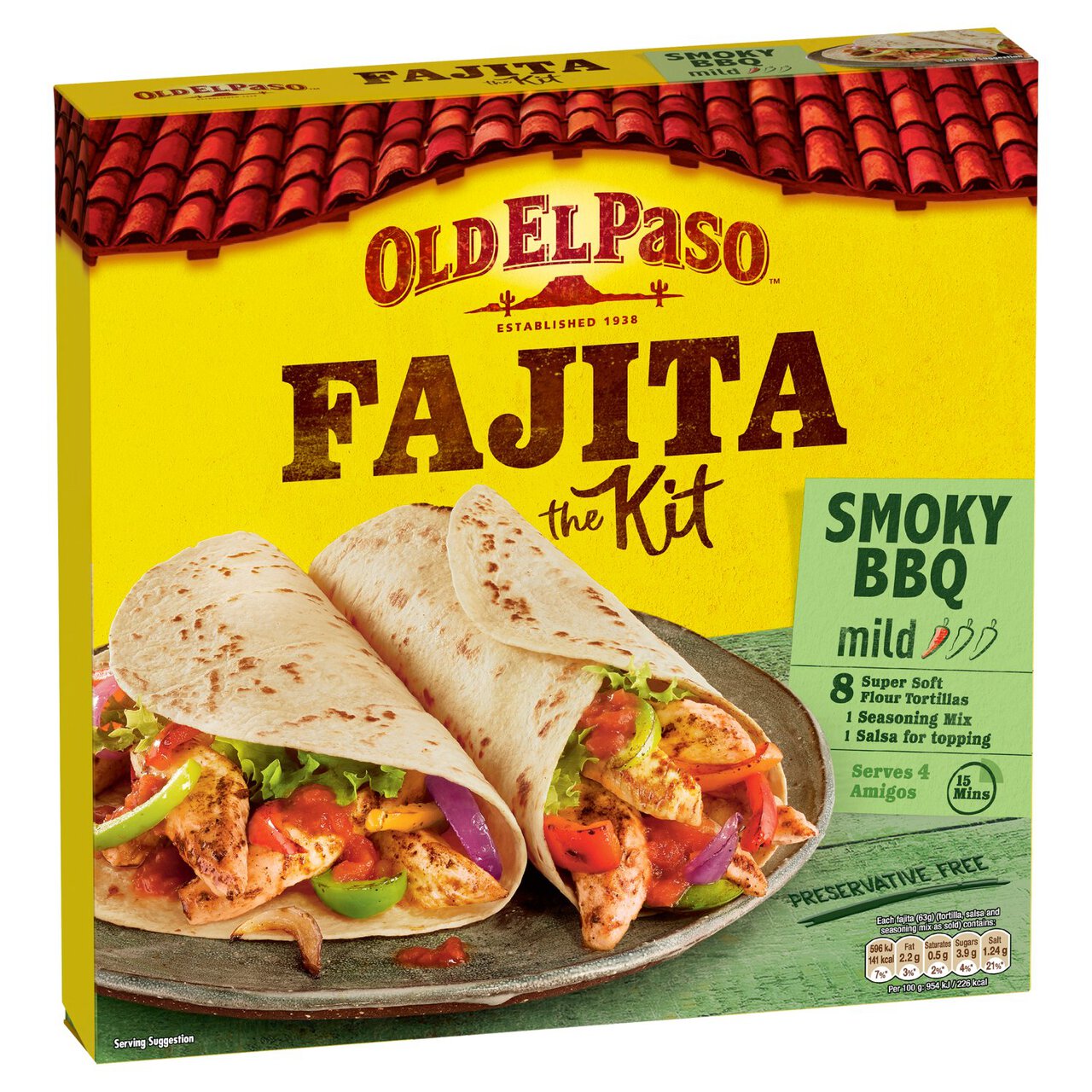 Old El Paso Mexican Smoky BBQ Fajita Kit 500g