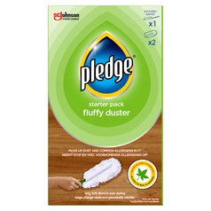 Pledge Dust It Fluffy Duster Starter Pack, 1 Handle & 2 Refills
