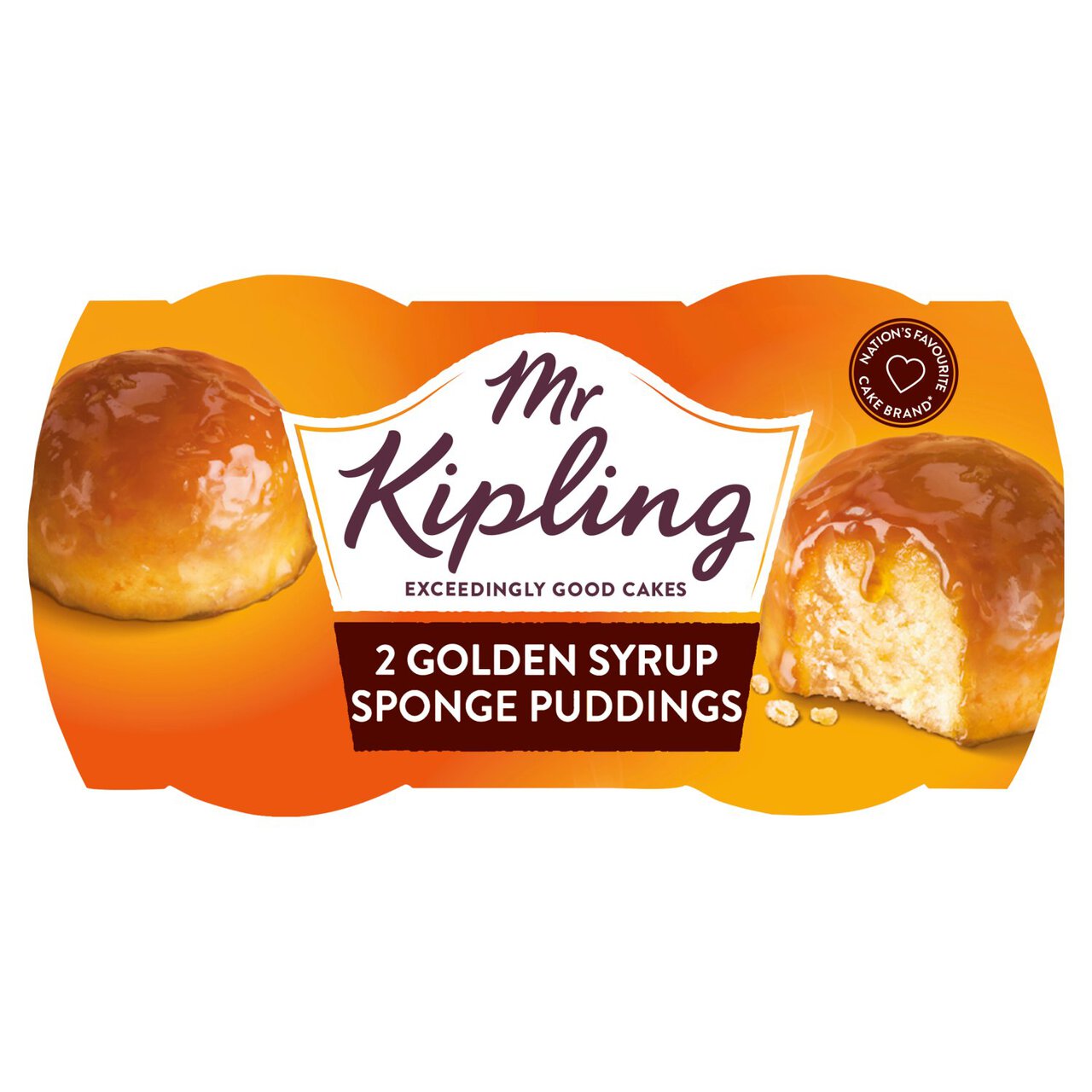Mr Kipling Golden Syrup Sponge Puddings 2 per pack