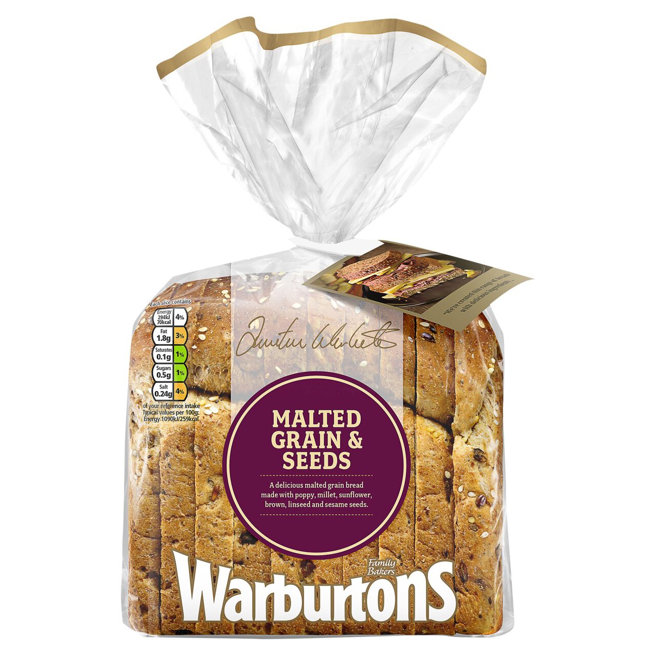 Warburtons Premium Malted Grain & Seeds 400g