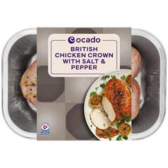 Ocado British Chicken Crown with Salt & Pepper 700g