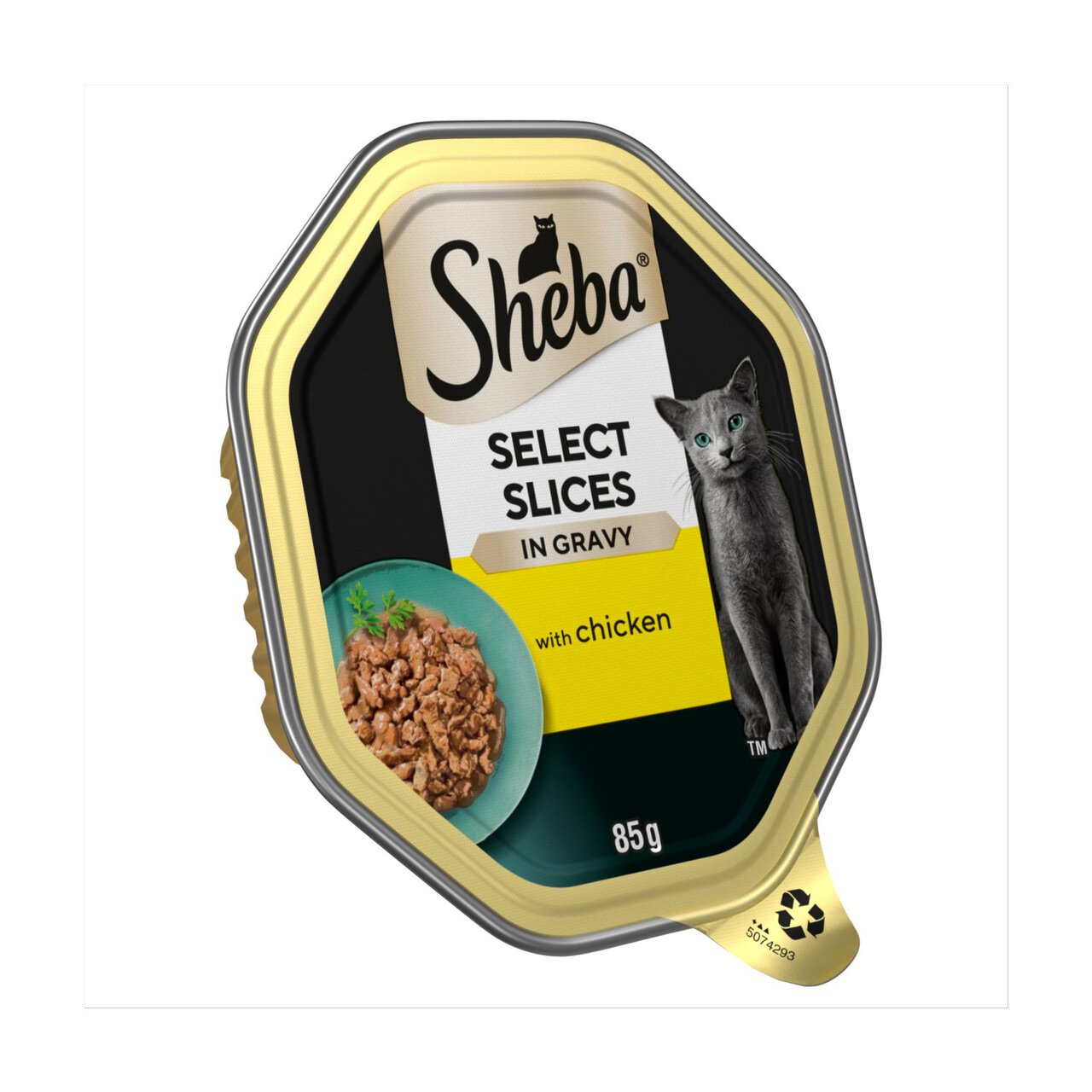 Sheba Select Slices Cat Food Tray with Chicken in Gravy 85g Zoom