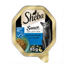 Sheba Sauce Lover Adult Wet Cat Food Tray MSC Tuna in Gravy 85g