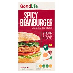 Goodlife Spicy Vegetable Bean Burger Frozen 454g