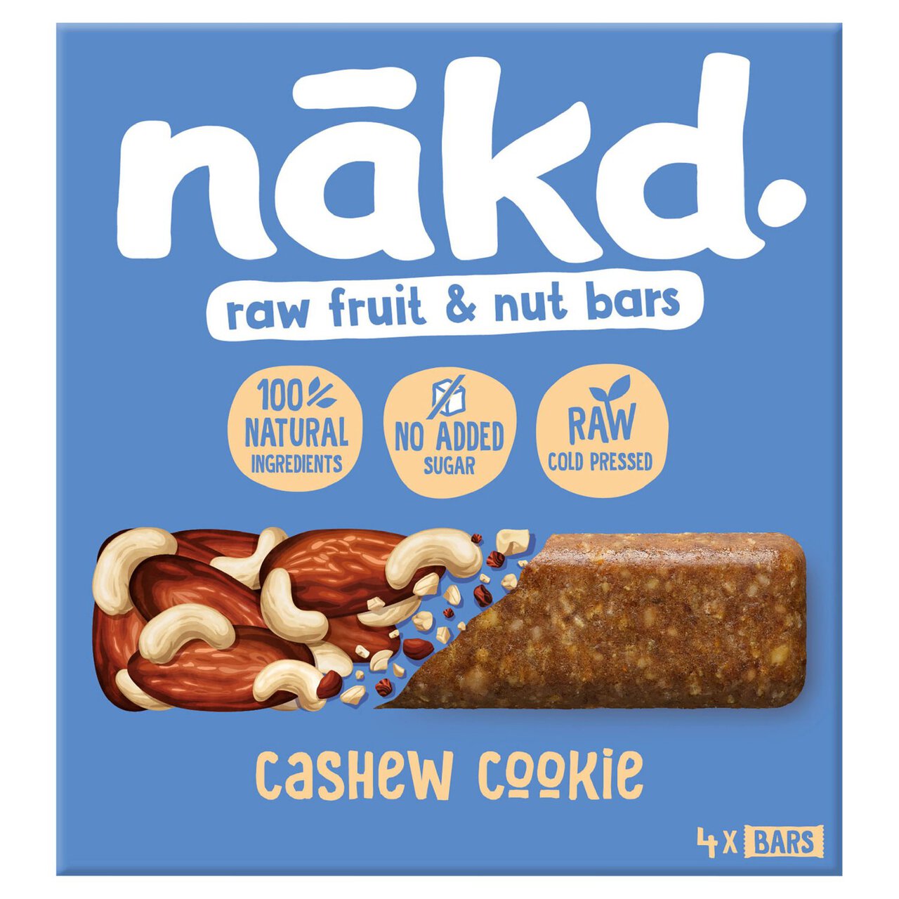 Nakd Cashew Cookie Fruit & Nut Bars 4 x 35g