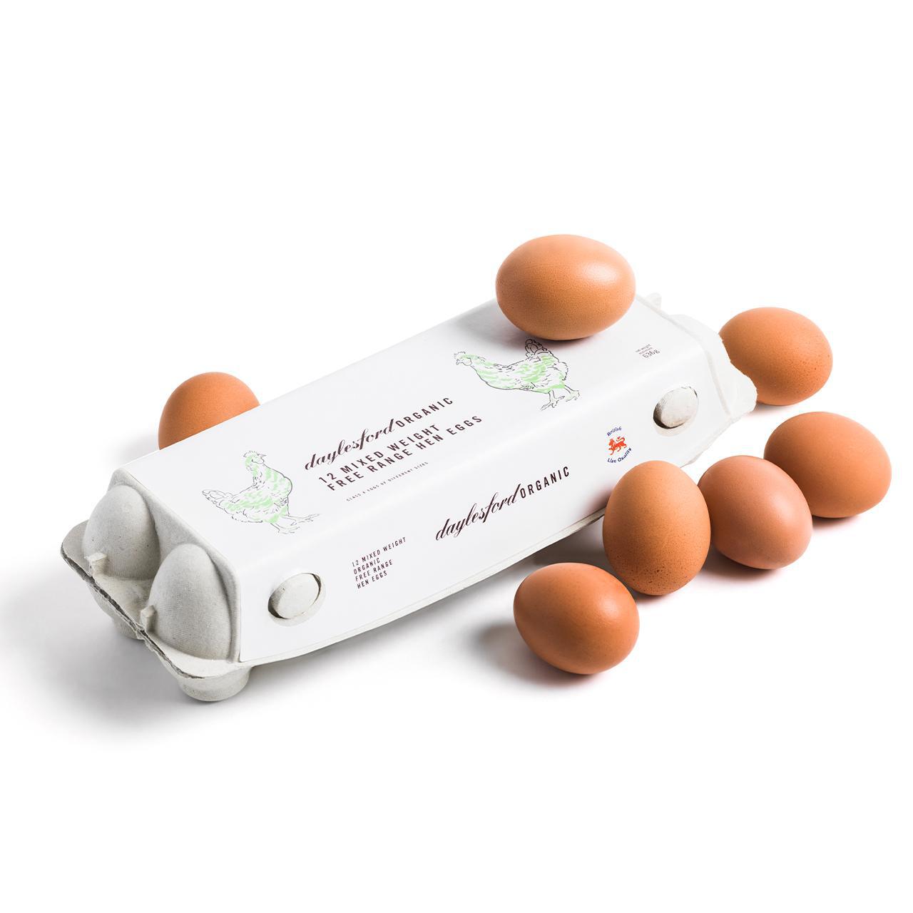 Daylesford Organic Mixed Weight Eggs 12 per pack