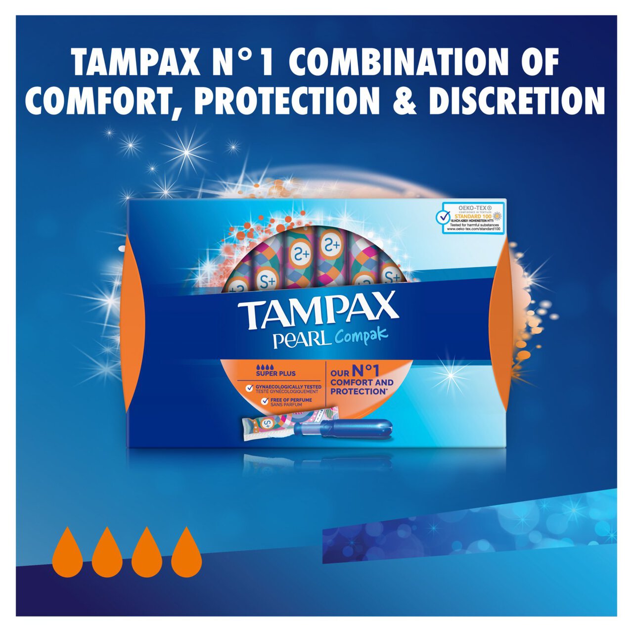 Tampax Pearl Compak Super Plus Tampons 16 per pack
