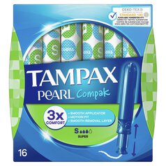 Tampax Pearl Compak Super Tampons 16 per pack