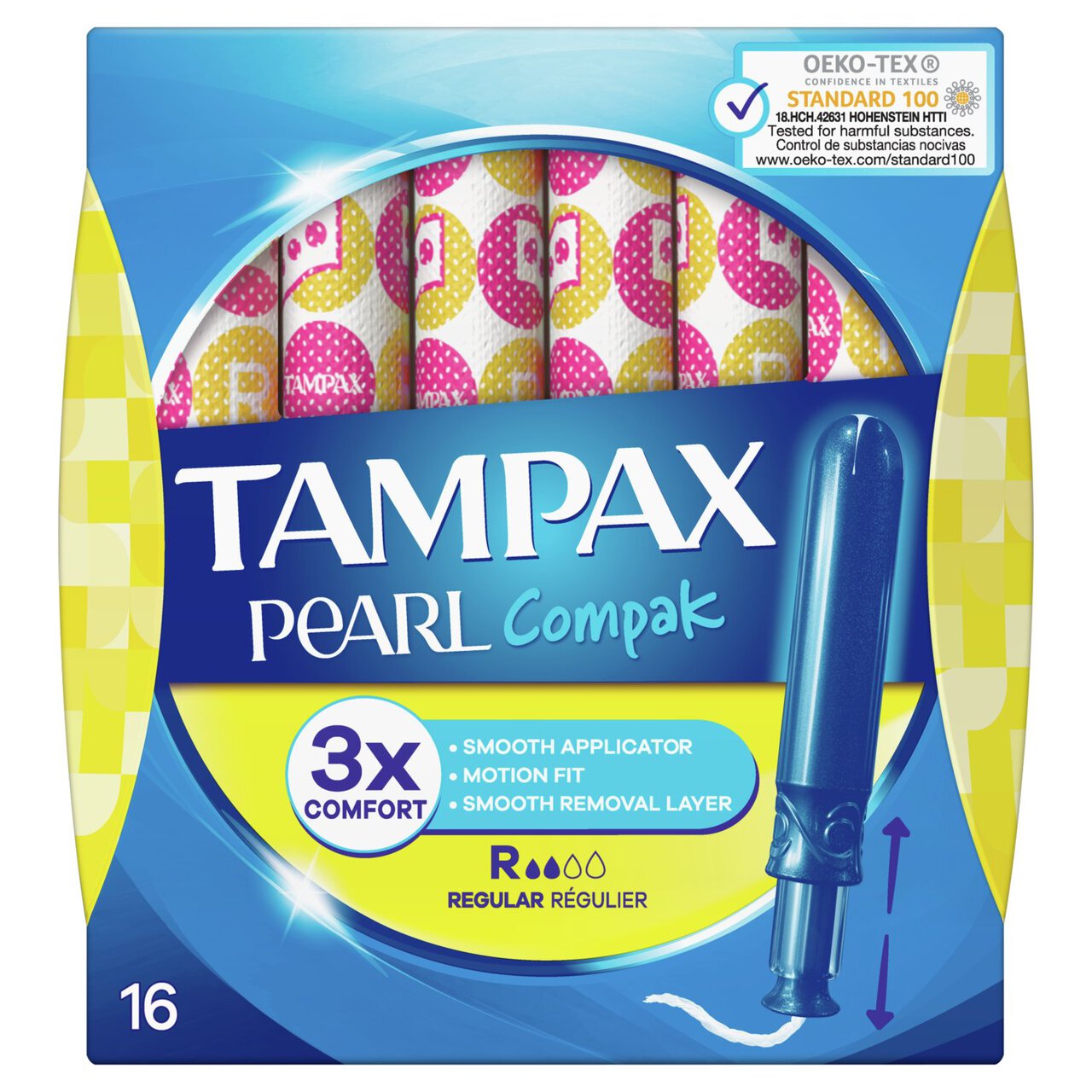Tampax Pearl Compak Regular Tampons 16 per pack
