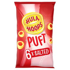 Hula Hoops Puft Salted Multipack Crisps 6 per pack