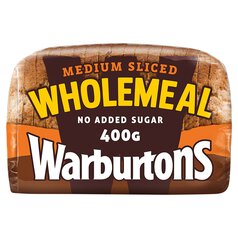 Warburtons Wholemeal Sliced Medium 400g