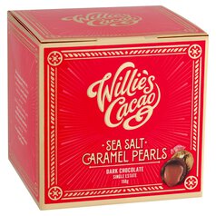 Willie's Cacao Dark Chocolate Sea Salt Caramel Black Pearls 150g