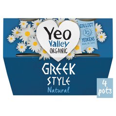 Yeo Valley Organic Greek Style Natural Yoghurt 4 x 120g