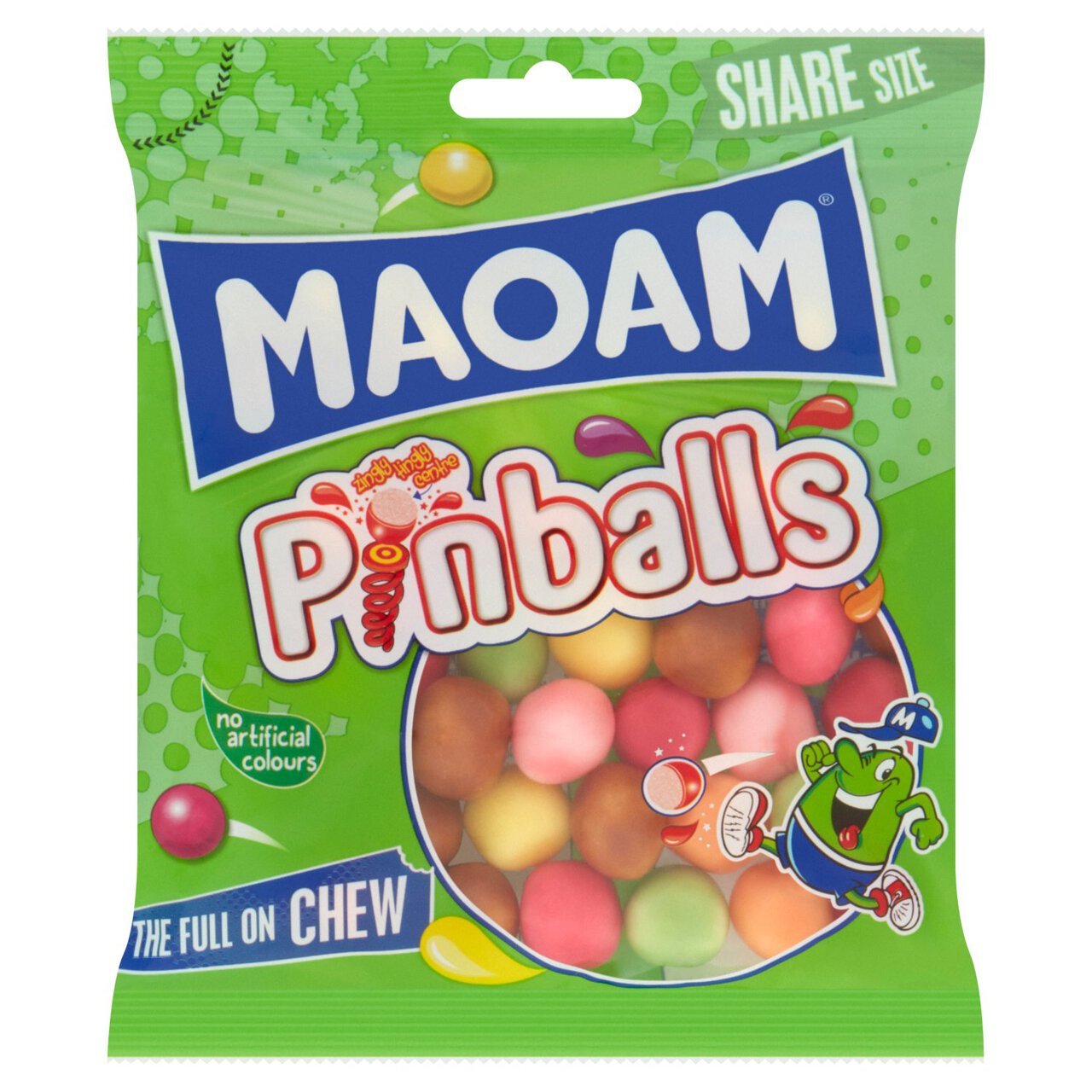 Maoam Pinballs Chewy Sweets Sharing Bag 140g 140g