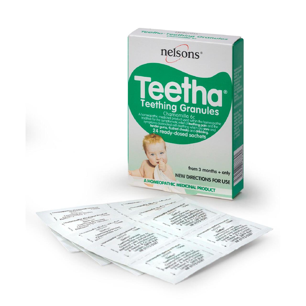 Nelsons Teetha Teething Granules 24 per pack