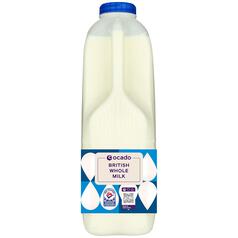 Ocado British Whole Milk 2 Pints 1.136l