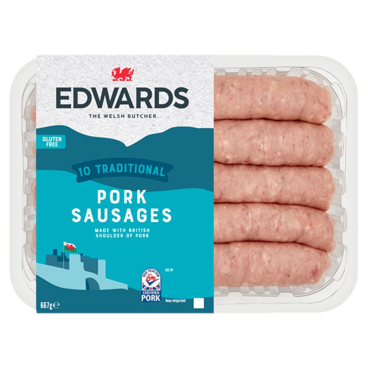 Edwards Traditional Pork Sausages 667g
