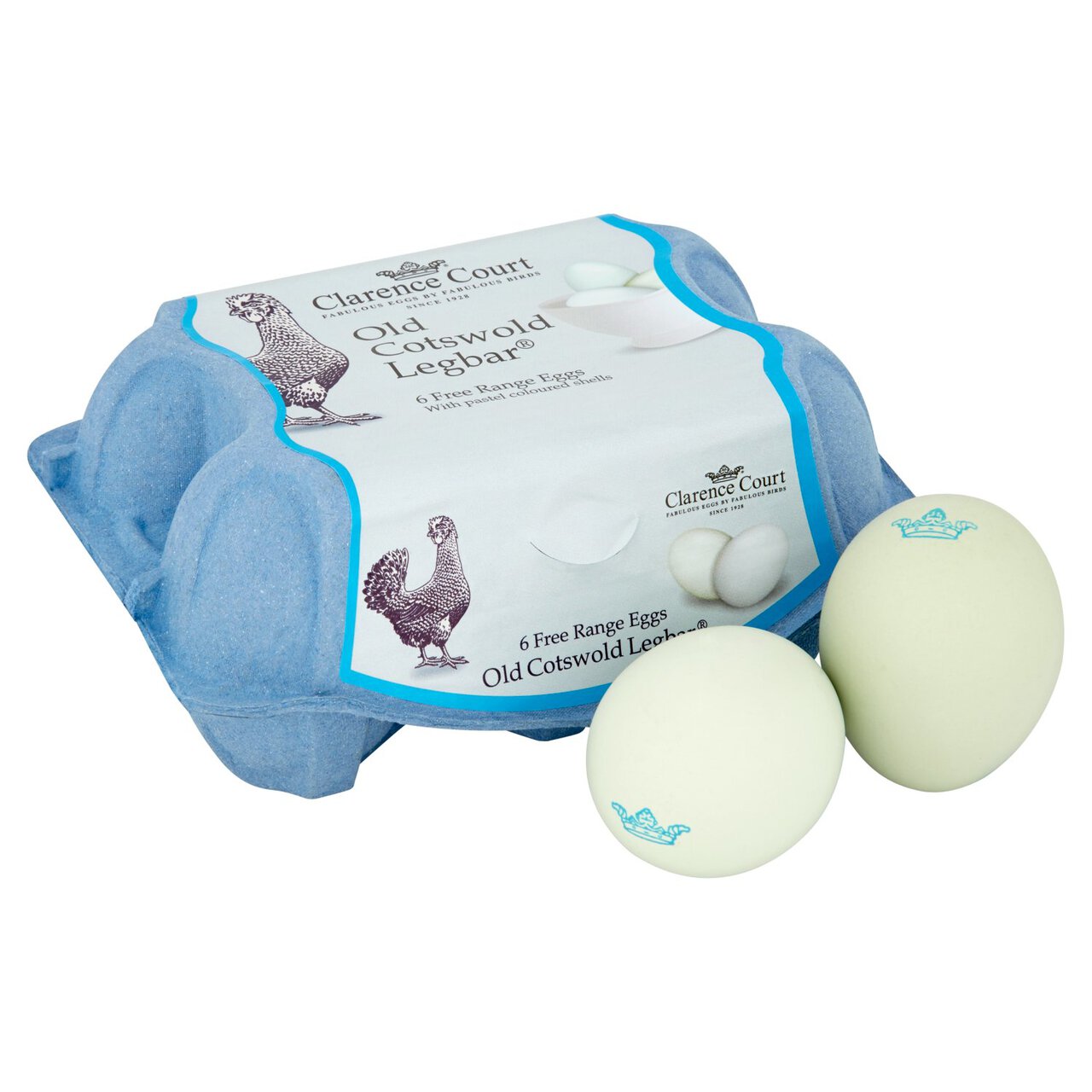 Clarence Court Cotswold Legbar Free Range Blue Assorted Eggs 6 per pack