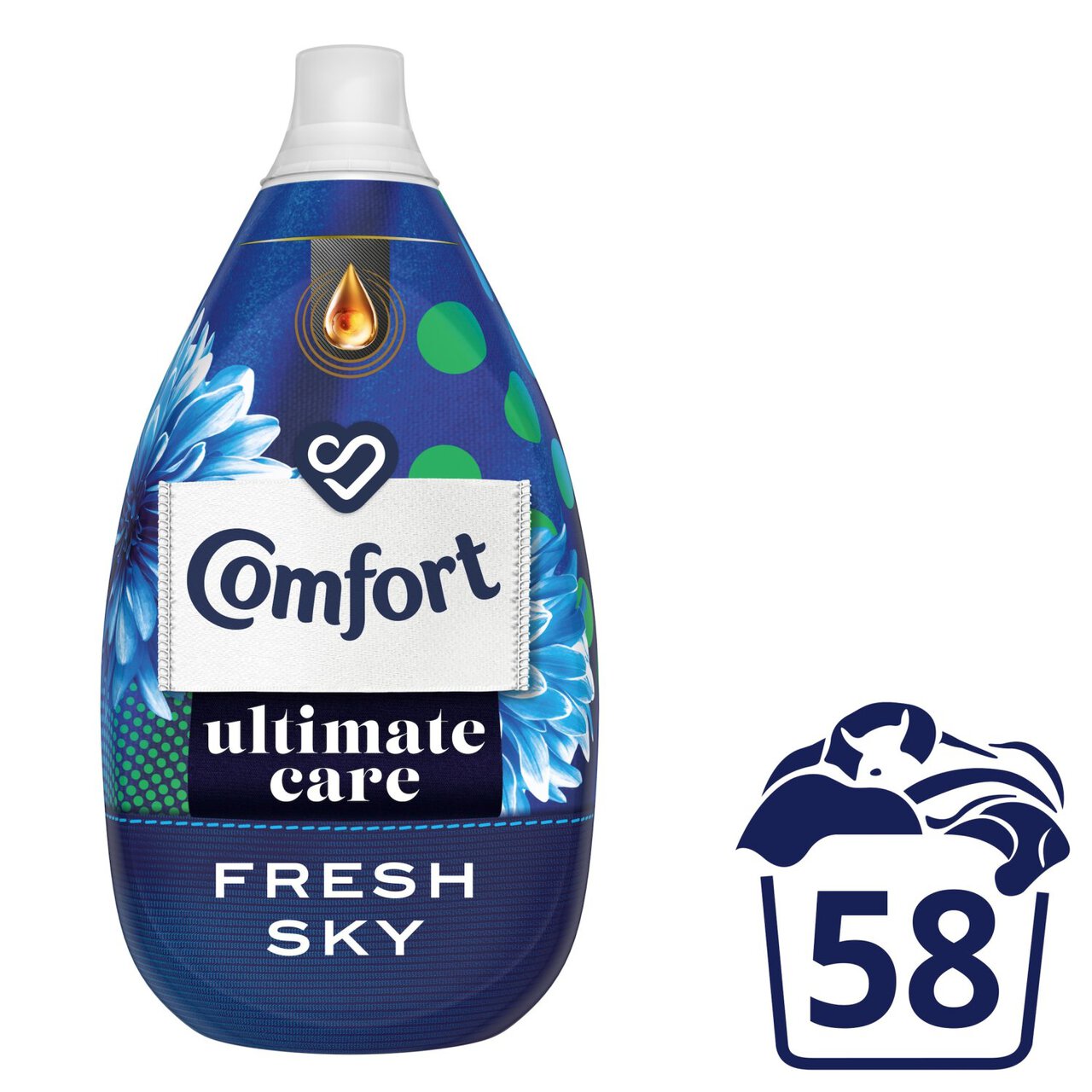 Comfort Intense Ultra Concentrated Fabric Conditioner Freshsky 58 Wash 870ml