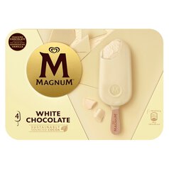 Magnum White Ice Cream Lollies 4 x 100ml