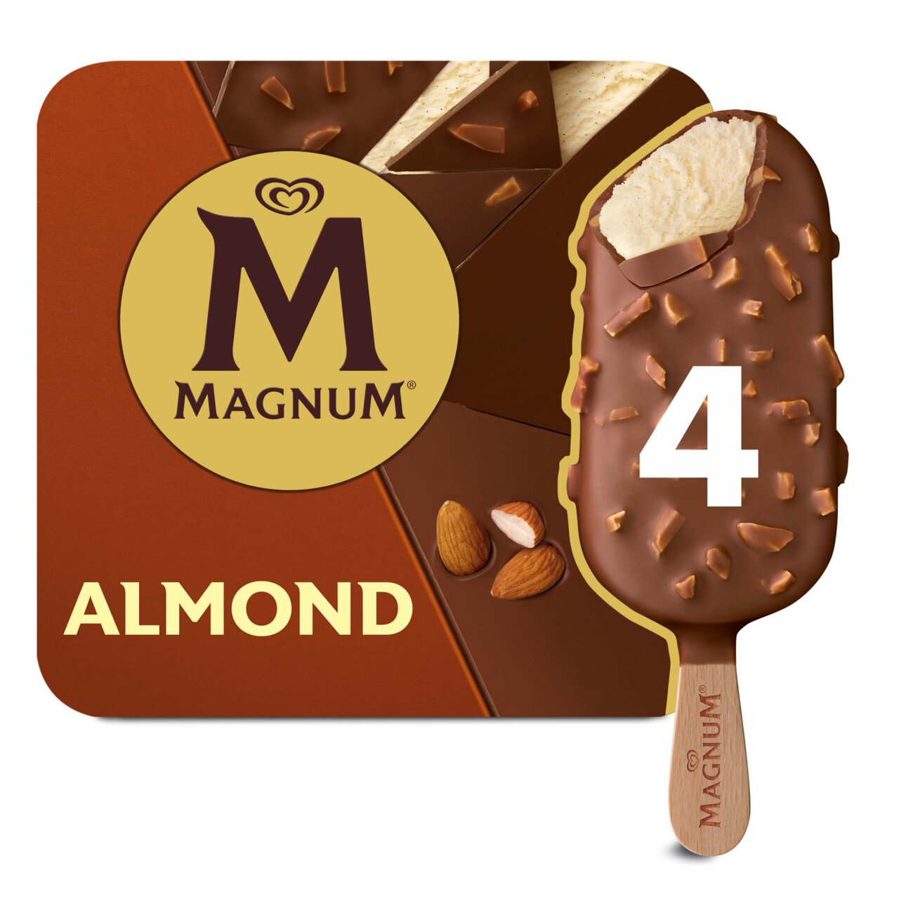 Magnum Almond Ice Cream Lollies 4 x 100ml