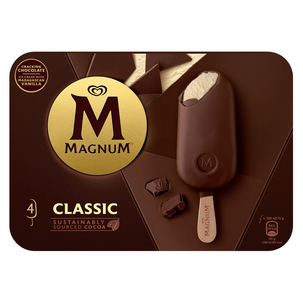 Magnum Classic Ice Cream Lollies 4 x 100ml
