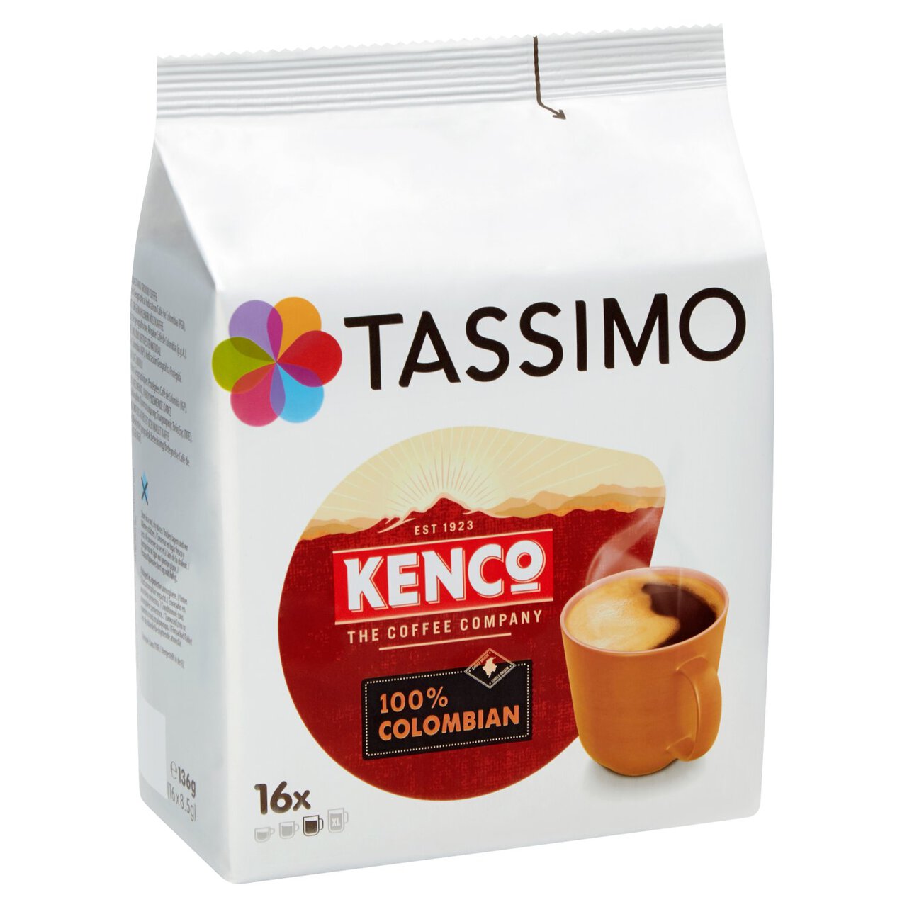 Tassimo Kenco 100% Colombian Coffee Pods 16 per pack
