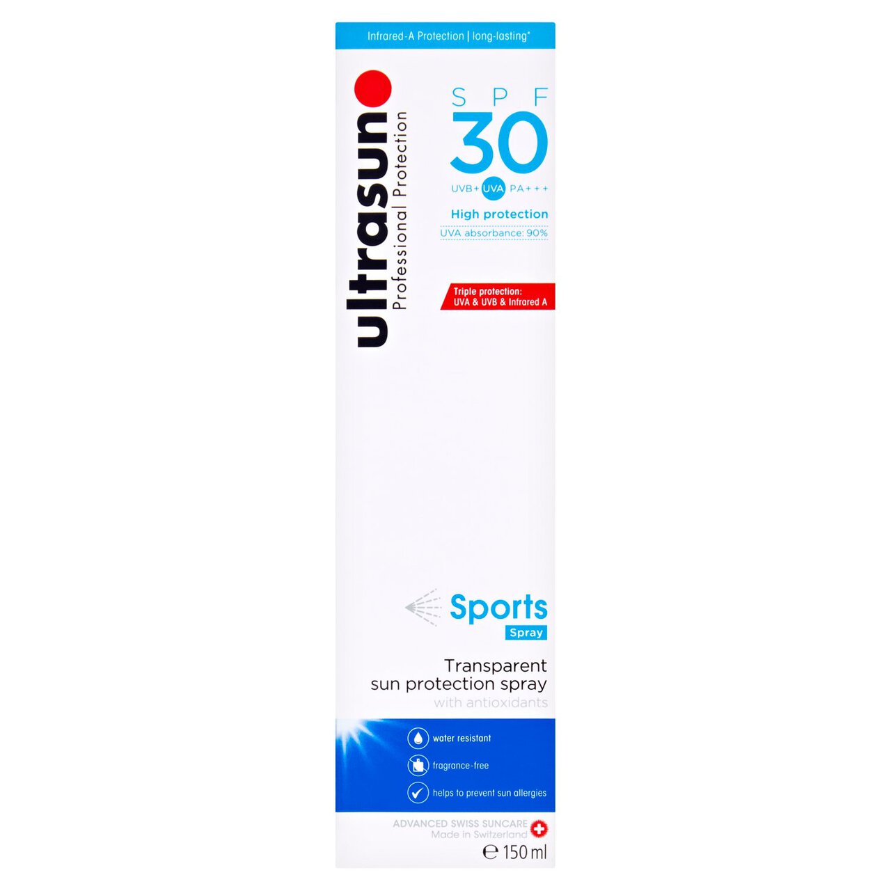 Ultrasun SPF 30 Sports Spray Sunscreen 150ml