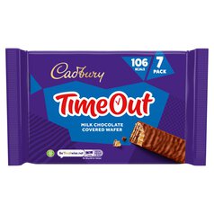 Cadbury Time Out Milk Chocolate Wafer Bar Multipack 7 x 20.2g