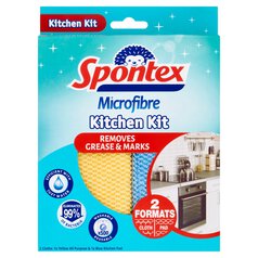 Spontex Microfibre Kitchen Kit 2 per pack