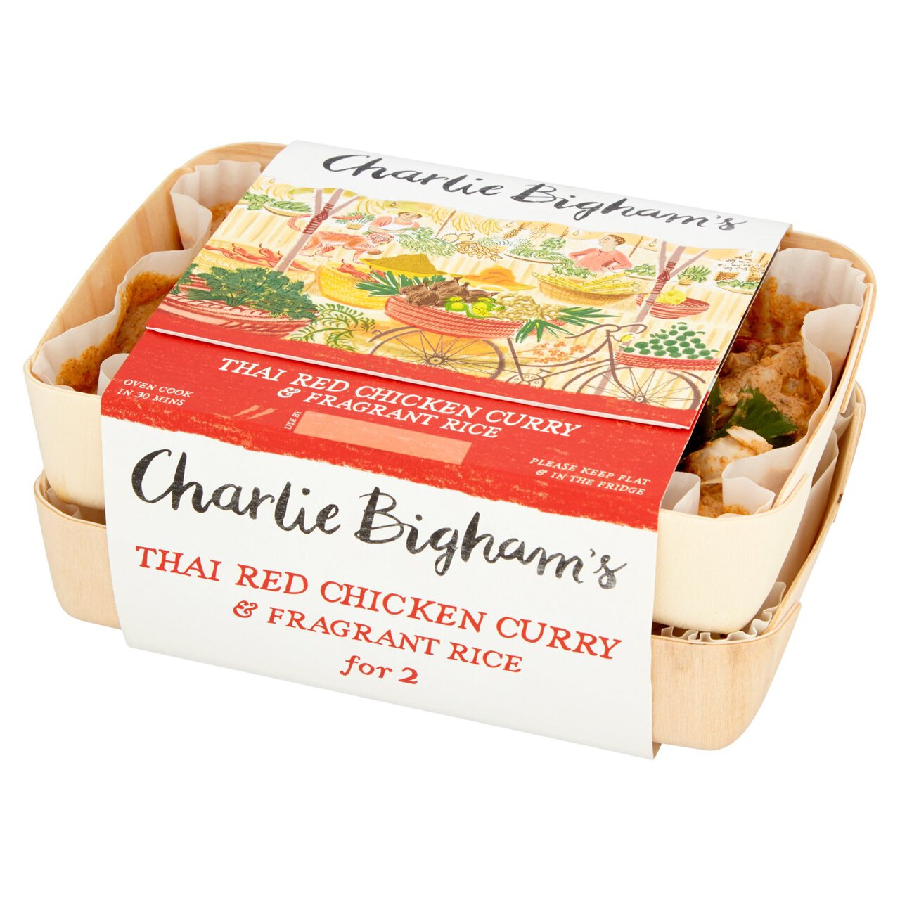 Charlie Bigham's Thai Red Chicken Curry & Fragrant Rice for 2 835g