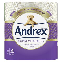 Andrex Supreme Quilts Toilet Roll 4 per pack