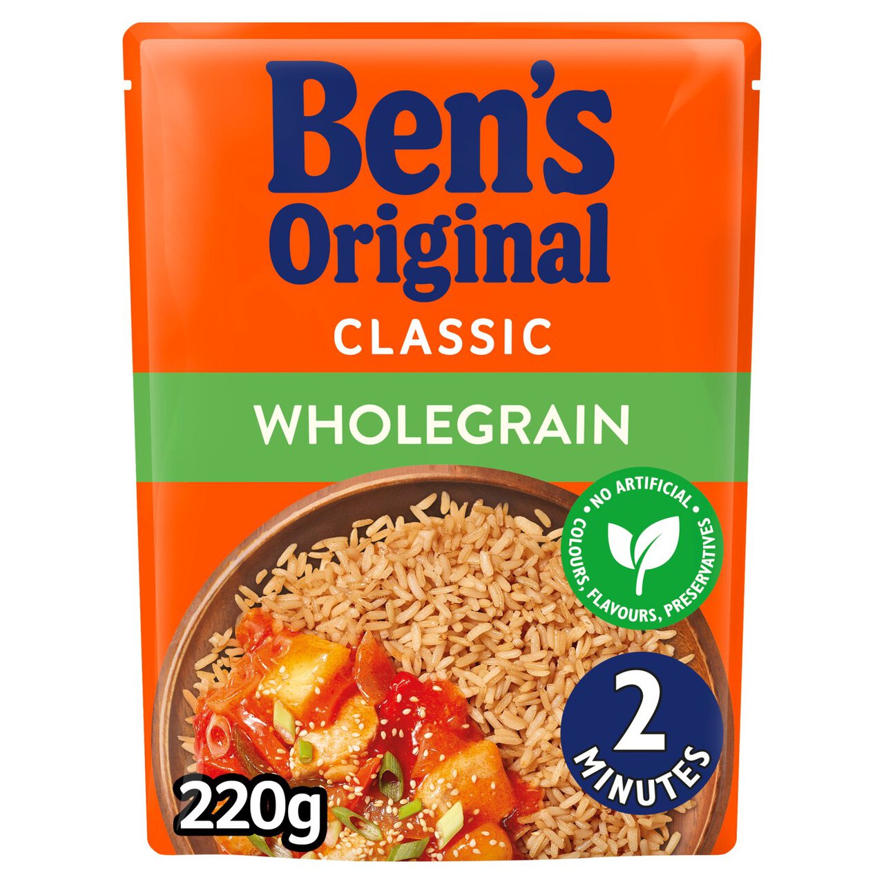 Bens Original Wholegrain Microwave Rice 220g