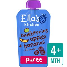 Ella's Kitchen Blueberries, Apples, Bananas Organic Puree Pouch, 4 mths+ 120g